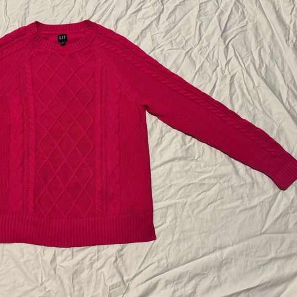 GAP Fuschia Cable Knit Sweater - Picture 5 of 6